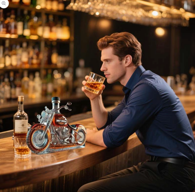 IronRide™ – Limited Edition Motorcycle Whiskey Decanter